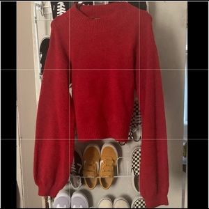 bubble sleeve sweater